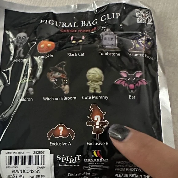 Halloween Pumpkin Scarecrow Bag Clip - Picture 5 of 5